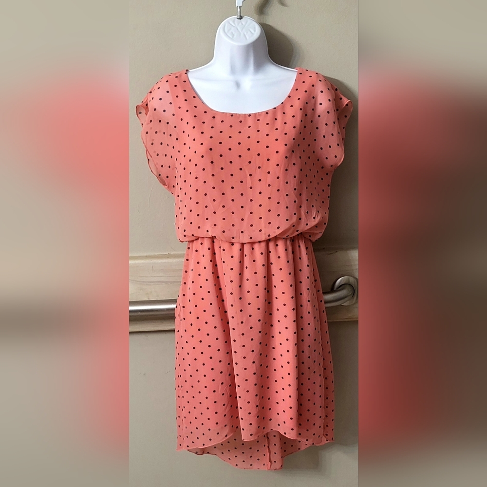 Sweet Storm Pink Poka dot Dress M